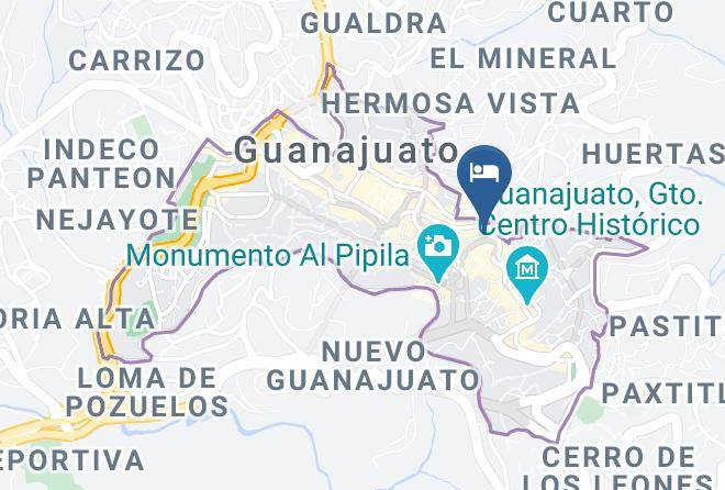 Guanajuato City Centre - Hotel Posada Santa Fe Maps