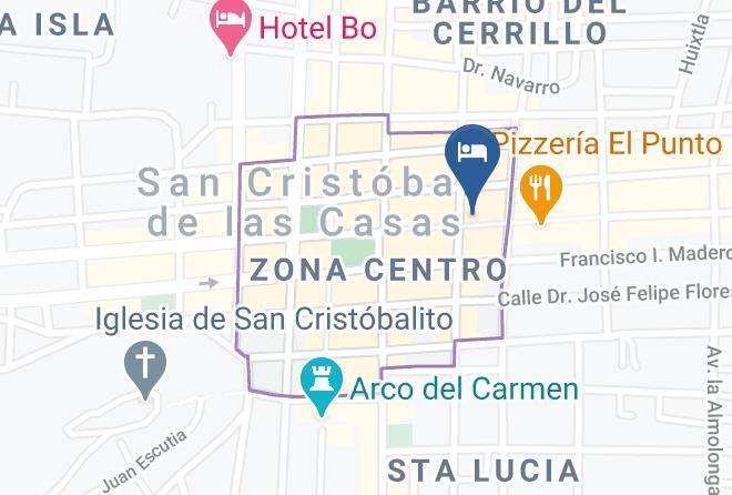 San Cristobal De Las Casas - Hotel Posada Santiago Maps