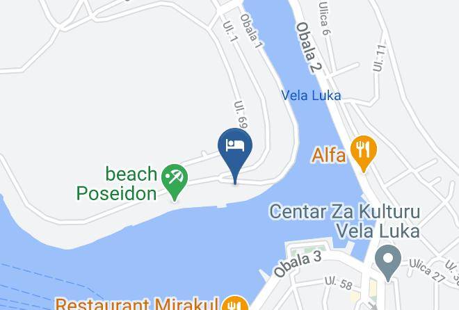 Vela Luka - Hotel Posejdon Vela Luka Maps