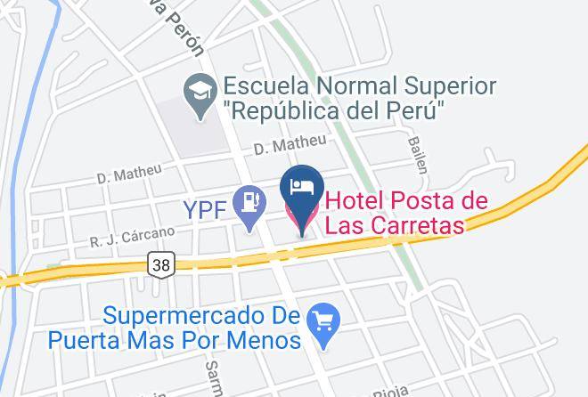 Cruz Del Eje Department - Hotel Posta De Las Carretas Maps