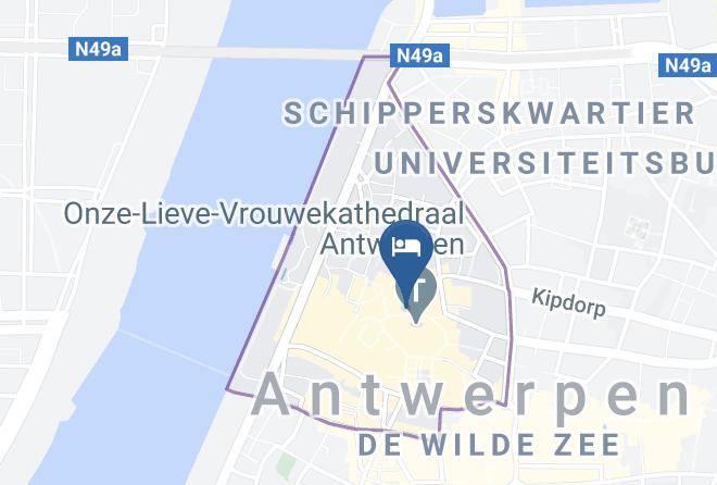 Antwerp - Hotel Postiljon Maps