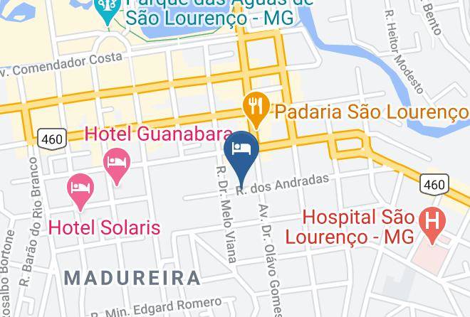 Sao Lourenco - Hotel Pousada Das Rosas Maps