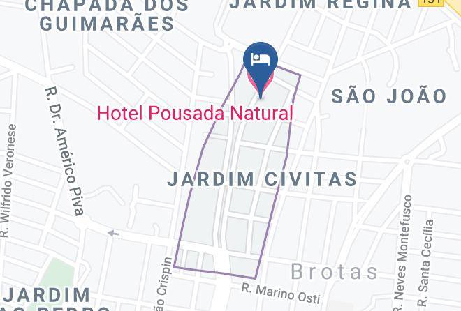 Brotas - Hotel Pousada Natural Maps