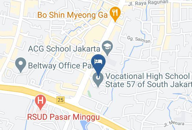 Jakarta Selatan - Hotel Pradana Maps