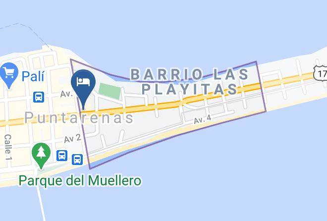 Puntarenas - Hotel Roca Del Mar Maps