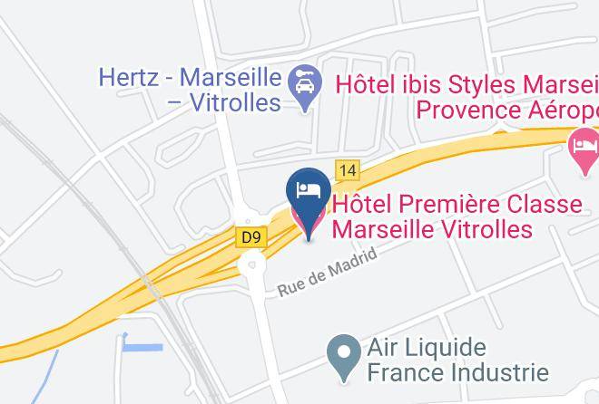Bouches Du Rhone - Hotel Premiere Classe Marseille Vitrolles Maps