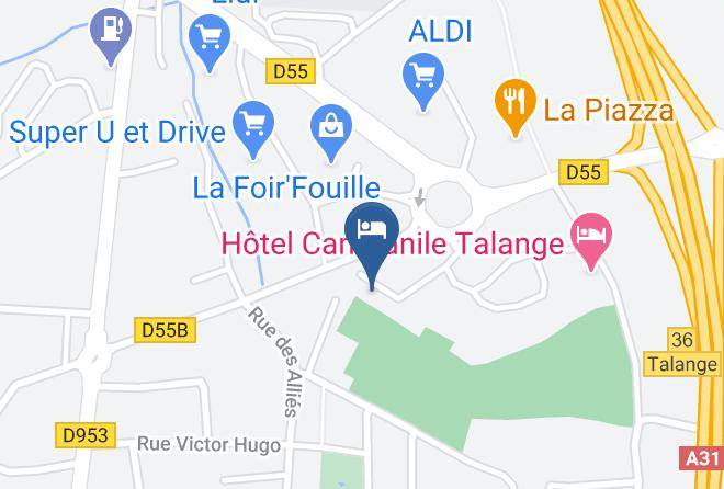Moselle - Hotel Premiere Classe Metz Talange Maps