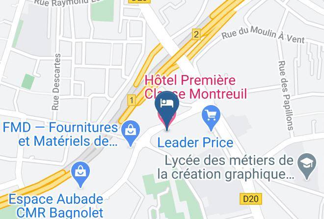 Seine St Denis - Hotel Premiere Classe Montreuil Maps