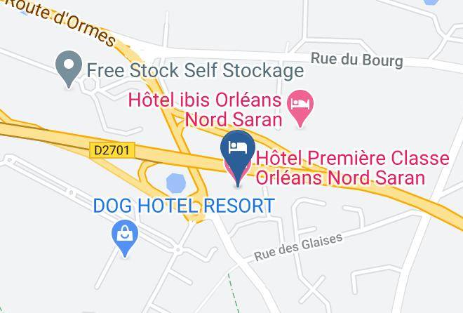 Loiret - Hotel Premiere Classe Orleans Nord Saran Maps
