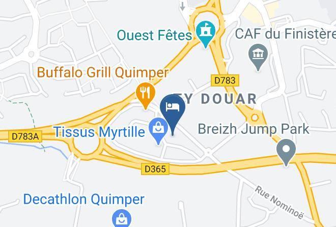 Finistere - Hotel Premiere Classe Quimper Maps