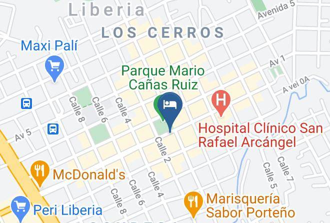 Liberia - Hotel Primavera Maps