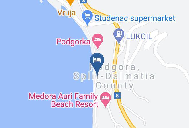 Podgora - Hotel Primordia Maps