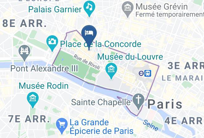 Paris - Hotel Prince Albert Louvre Maps