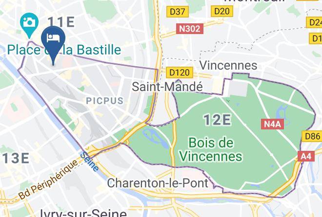 Hotel Prince Albert Lyon Bercy Map