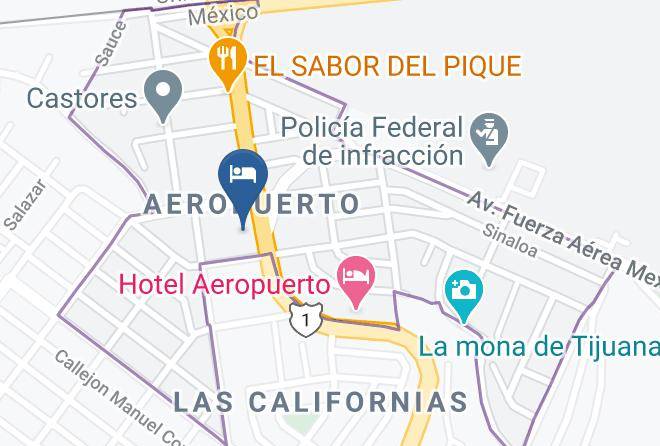 Tijuana - Hotel Principado Tijuana Zona Aeropuerto Maps