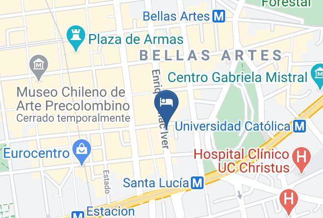 Santiago - Hotel Principe Palace In Maps