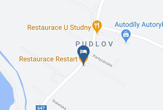 Hotel Pudlov Map
