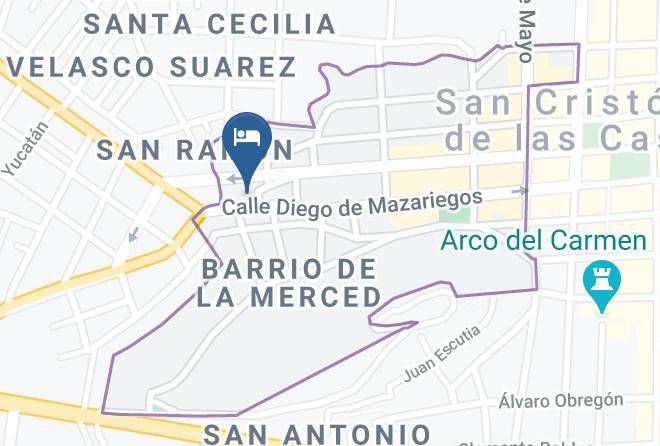 San Cristobal De Las Casas - Hotel Puente Blanco Maps