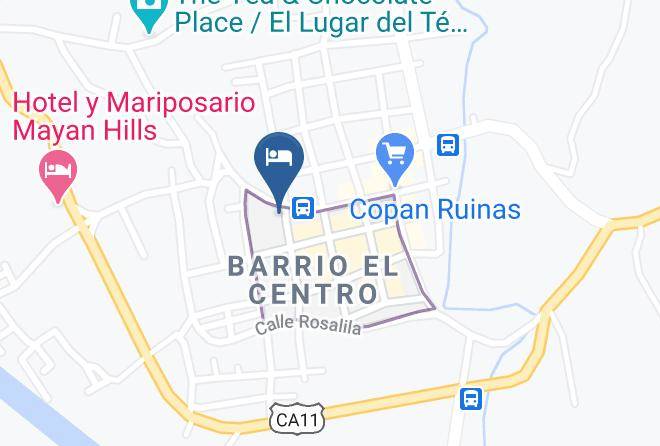 Copan Ruinas - Hotel Puente Maya Maps