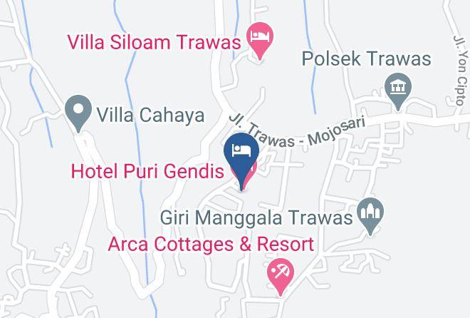 Mojokerto Regency - Hotel Puri Gendis Maps