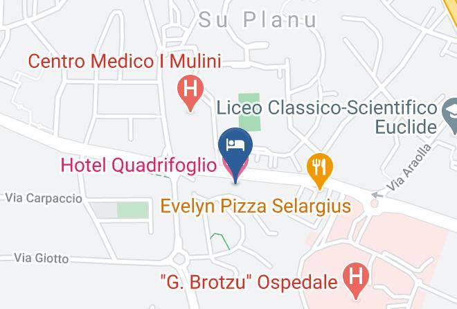 Cagliari - Hotel Quadrifoglio Maps