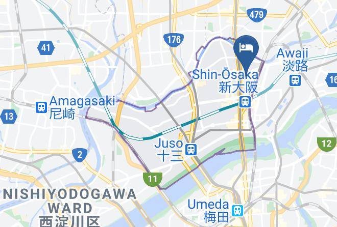 Osaka City Yodogawa Ward - Hotel Quartz Shin Osaka Maps