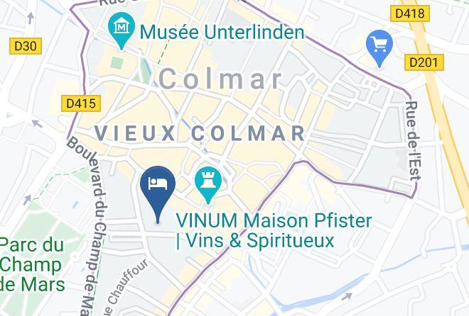 Haut Rhin - Hotel Colmar Hotel Quatorze Maps