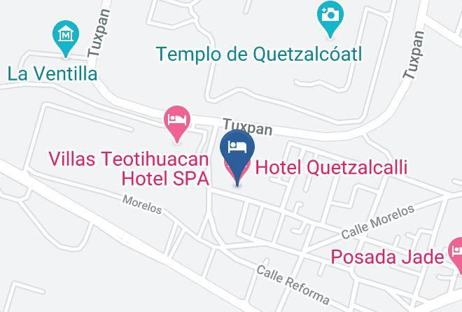 Teotihuacan - Hotel Quetzalcalli Maps
