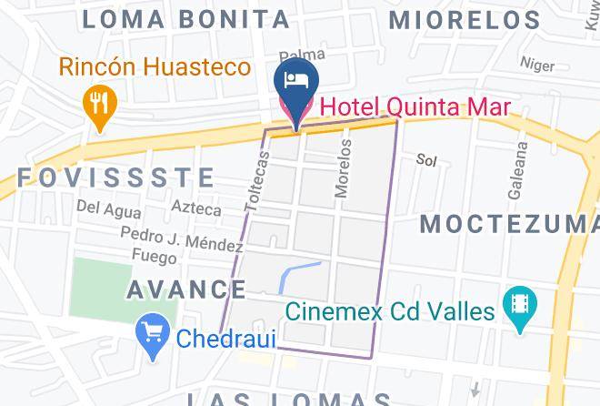 Ciudad Valles - Hotel Quinta Mar Maps
