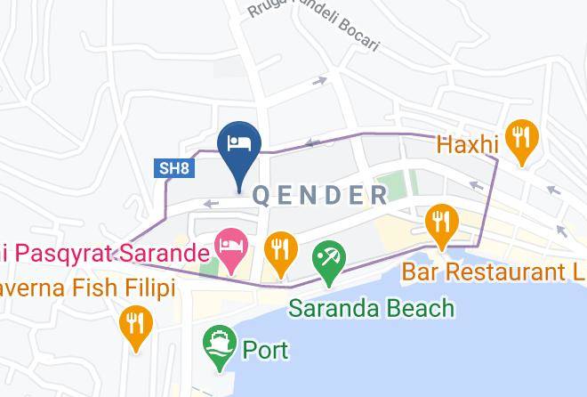 Saranda - Hotel Qurku Maps