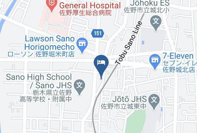 Sano City - Hotel R9 The Yard Ota Maps