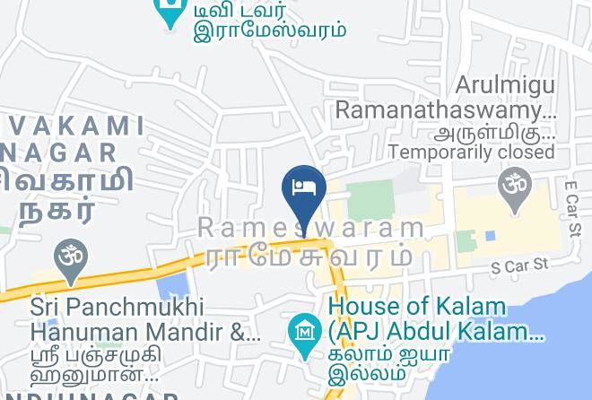 Hotel Raamajayam Carta Geografica - Tamil Nadu - Rameshwaram