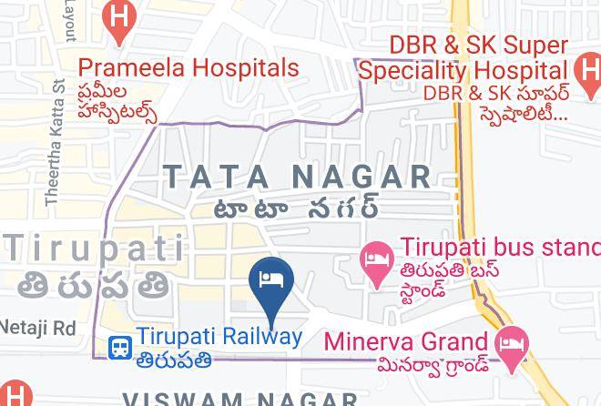 Tirupati - Hotel Raghunadha A C Deluxe Lodging Maps