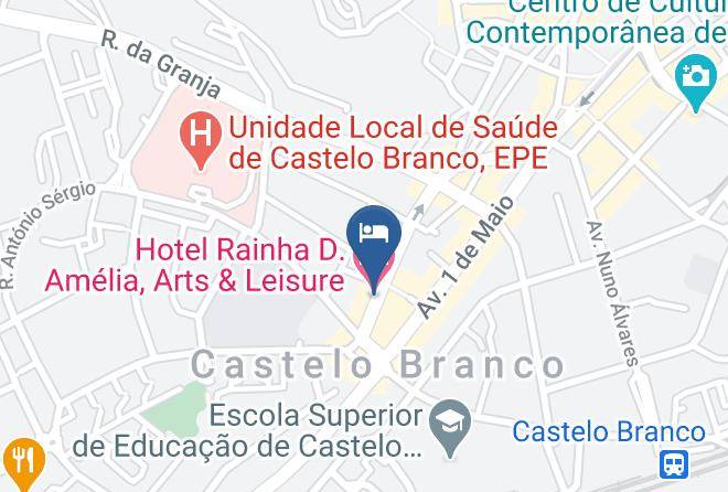 Castelo Branco - Hotel Rainha D Amelia Arts & Leisure Maps