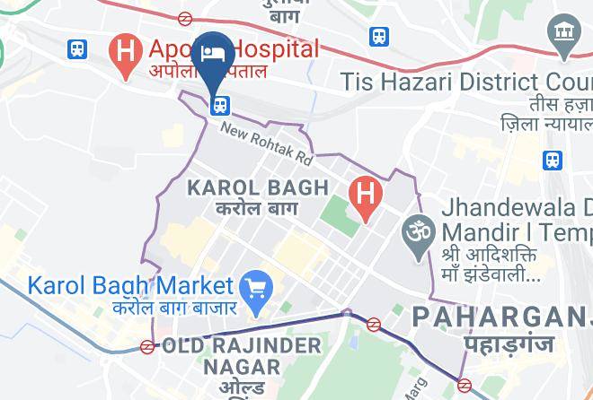 New Delhi - Hotel Raj International Delux Maps