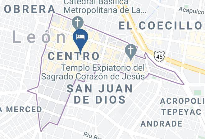 Leon - Hotel Ramada Plaza Leon Maps
