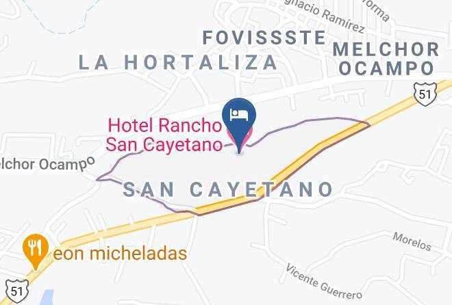 Zitacuaro - Hotel Rancho San Cayetano Maps