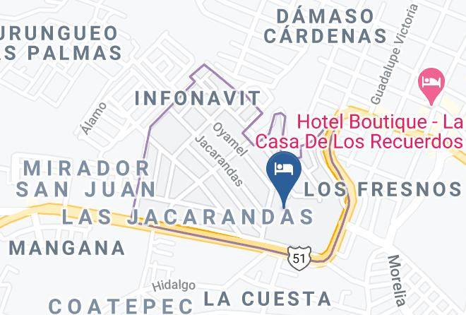 Zitacuaro - Hotel Rancho Tabachines Maps