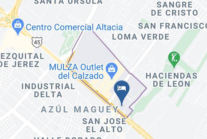 Leon - Hotel Real De Minas Bajio Maps