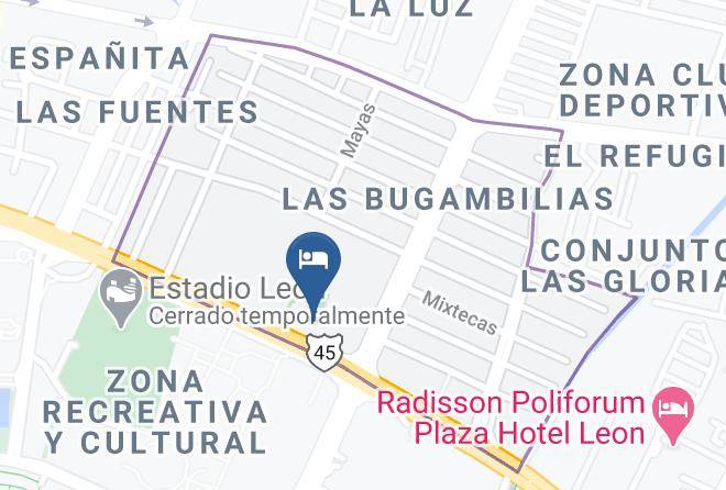 Leon - Hotel Real De Minas Poliforum Maps