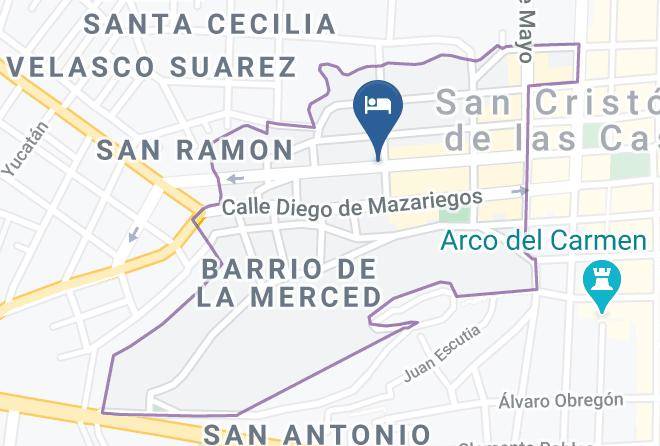 San Cristobal De Las Casas - Hotel Real Del Carmen Maps