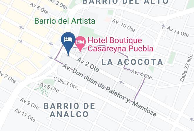 Puebla Barrio De La Luz - Hotel Real Del Cristo Maps