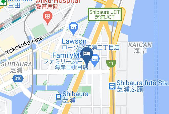Minato Ward - Hotel Regalo Shibaura Maps