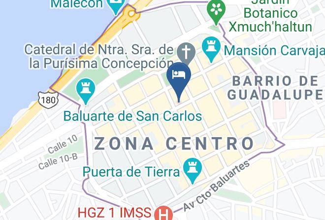 Campeche San Francisco De Campeche Centro - Hotel Regis Maps