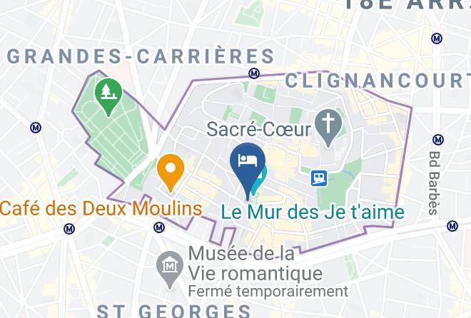 Hotel Regyn's Montmartre Map