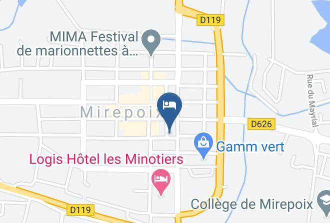 Ariege - Hotel Relais De Mirepoix & No8 Restaurant & Bar Maps