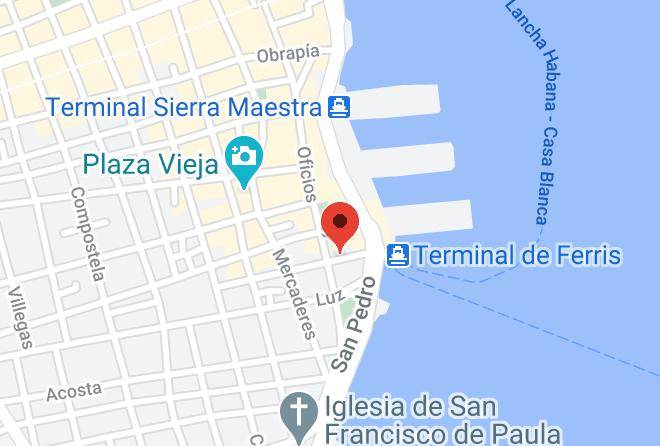La Habana Vieja - Hotel Residencia Santa Clara Maps