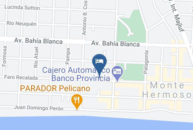 Monte Hermoso - Hotel Residencial Americano Maps