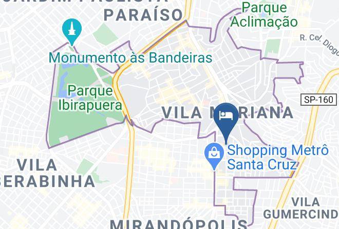 Sao Paulo Vila Mariana - Hotel Residencial Pantanal Chacara Klabin Maps