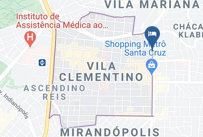 Sao Paulo Vila Mariana - Hotel Residencial Pantanal Santa Cruz Maps